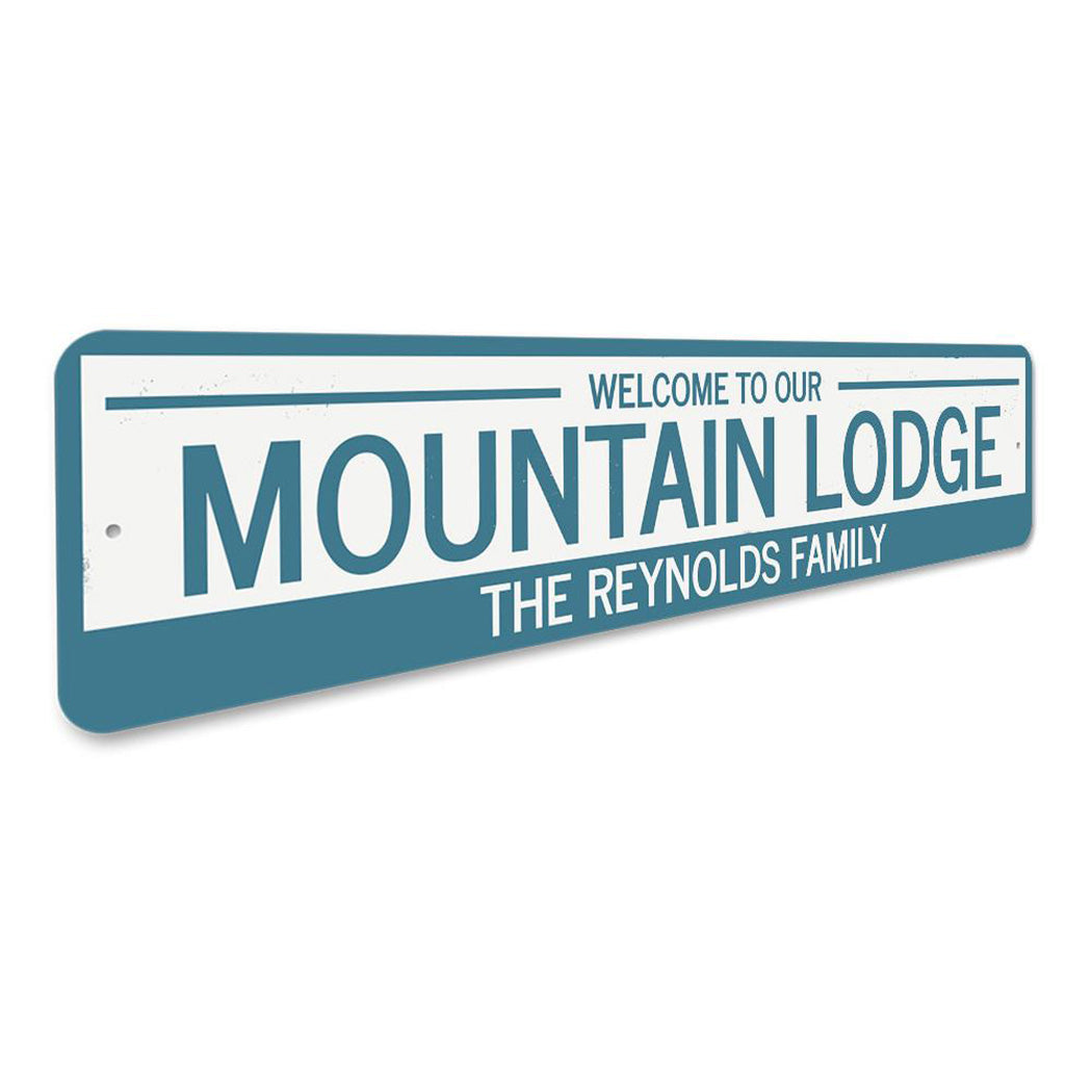 Mountain Lodge Welcome Sign
