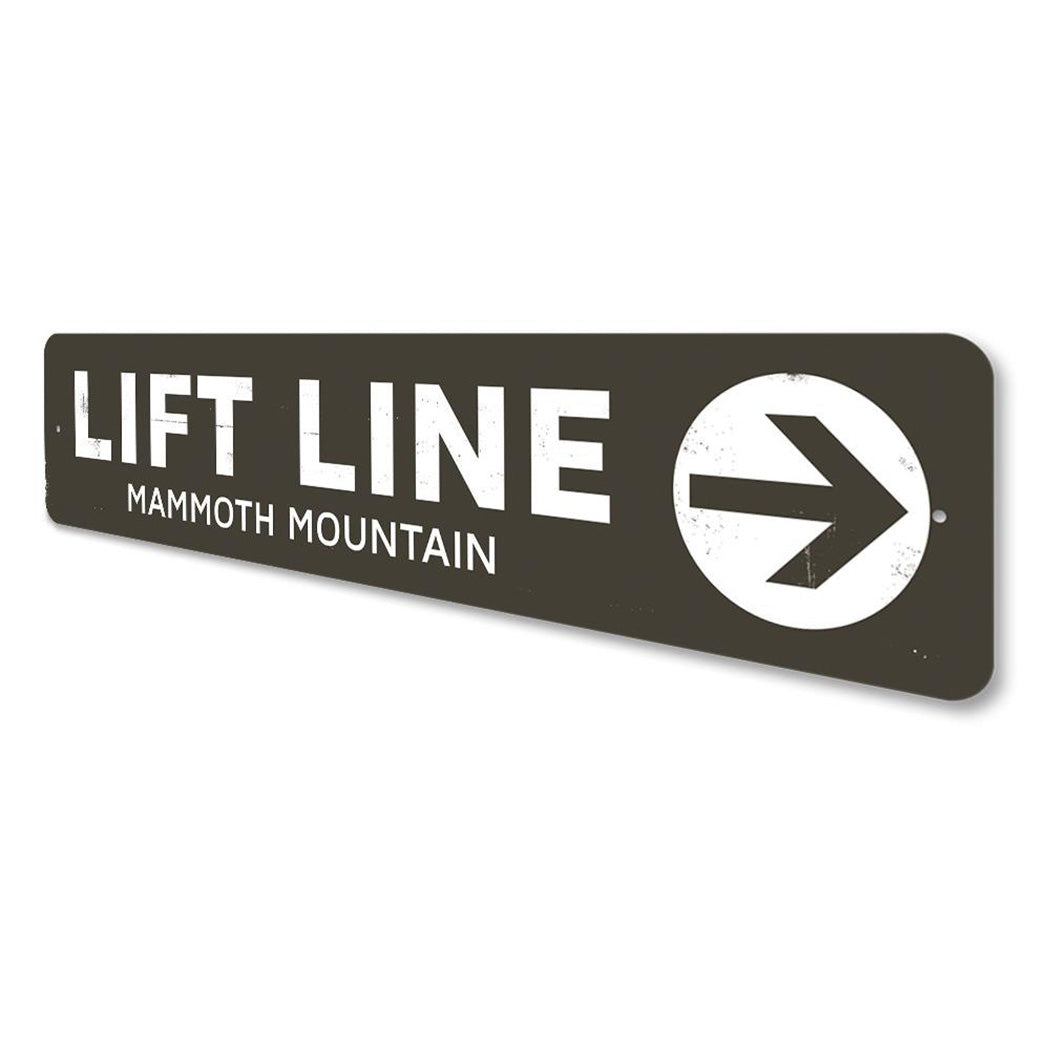 Lift Line Arrow Sign