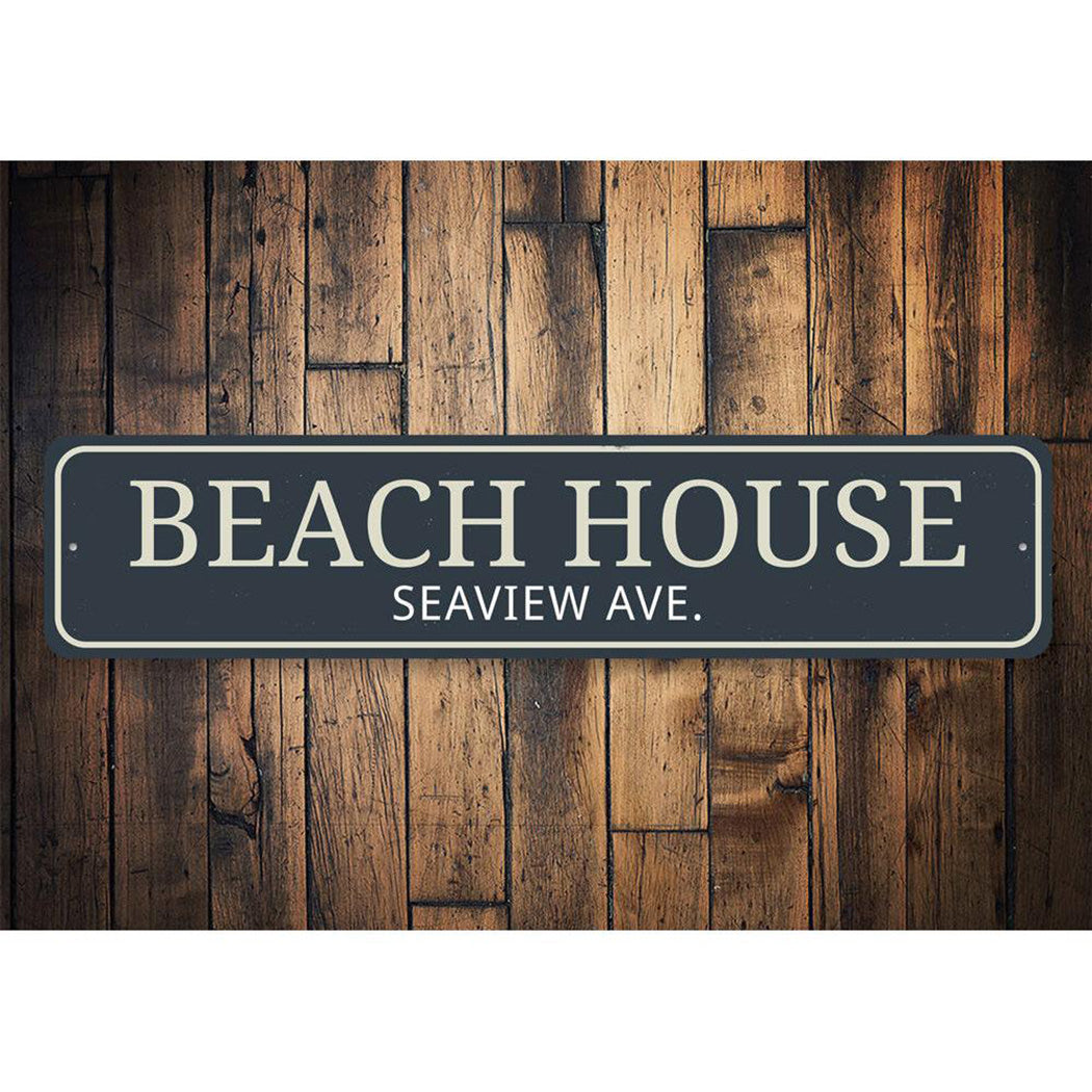 Beach House Street Name Sign