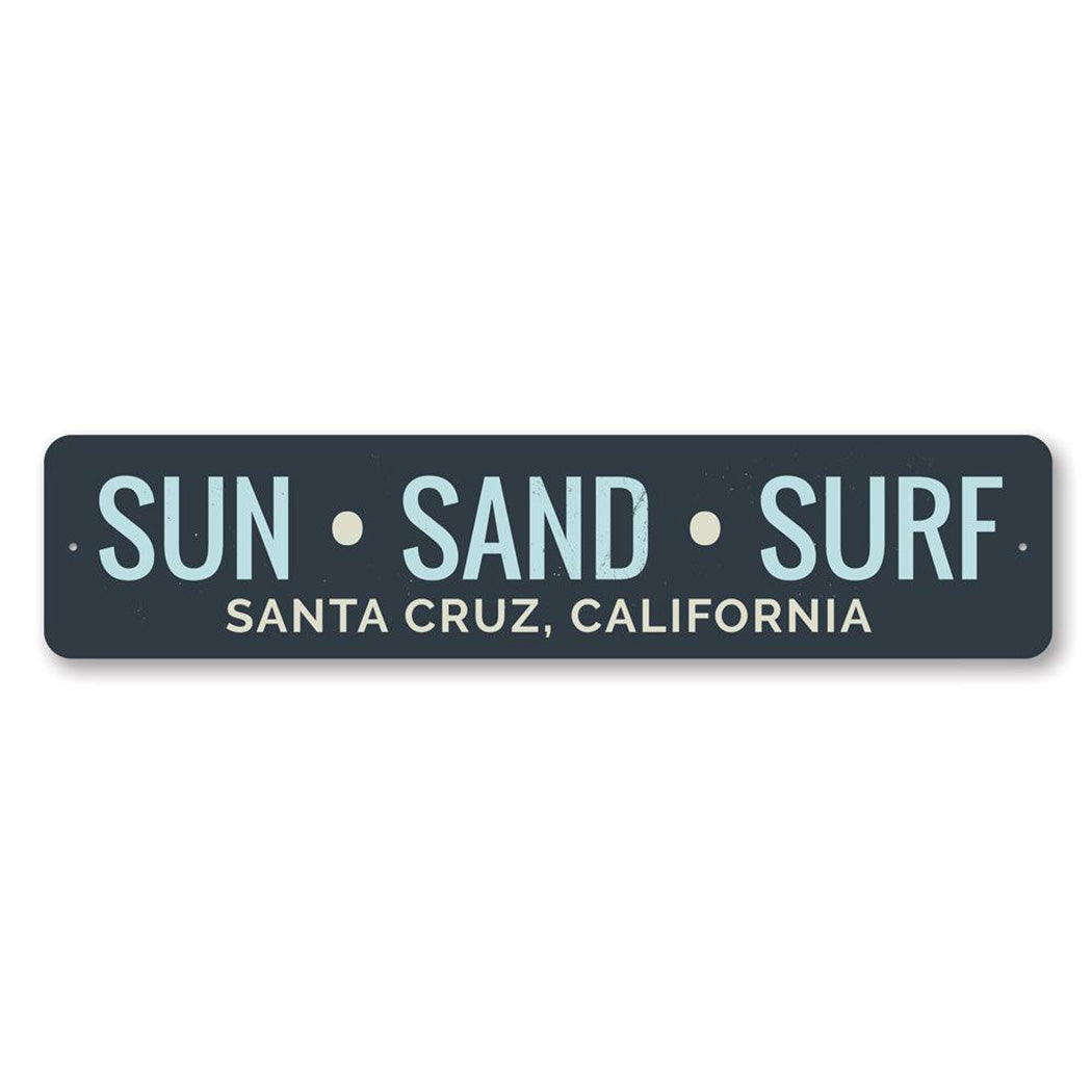 Sun Sand Surf Metal Sign