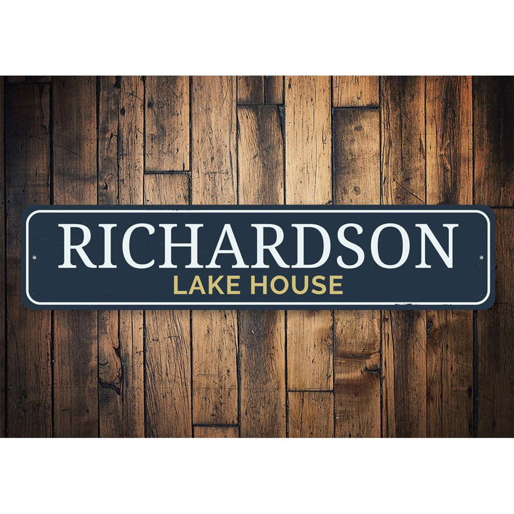Lake House Last Name Sign