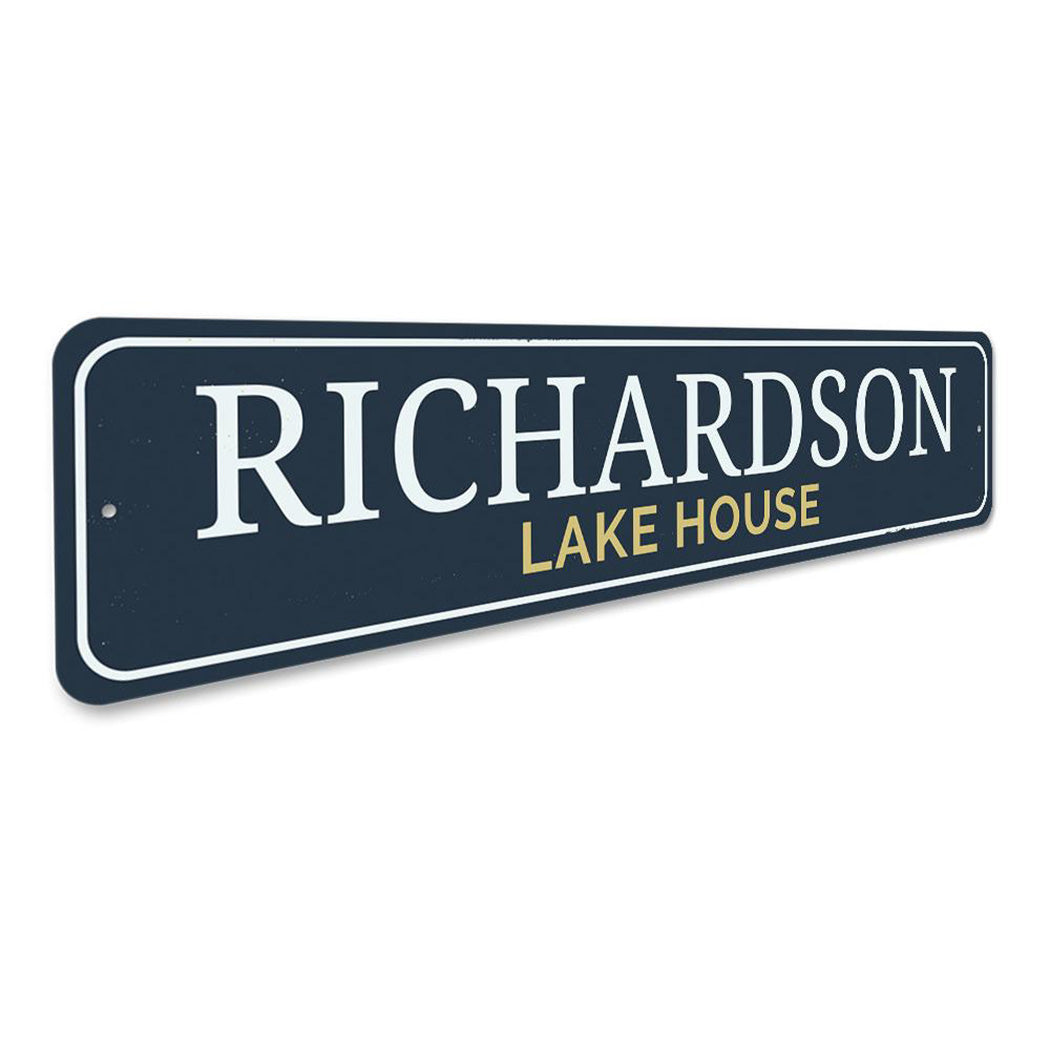 Lake House Last Name Sign