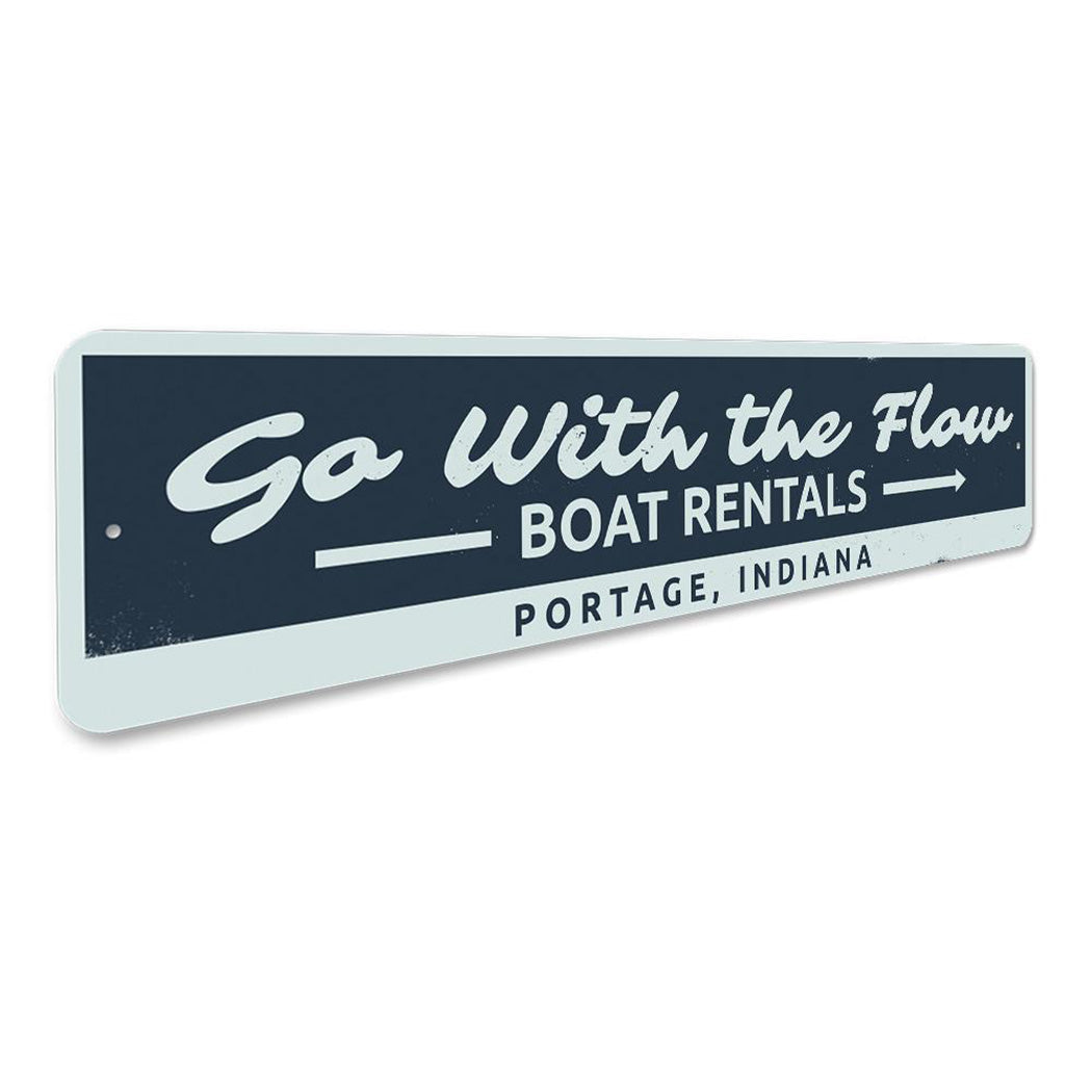 Go with the Flow Lake Sign