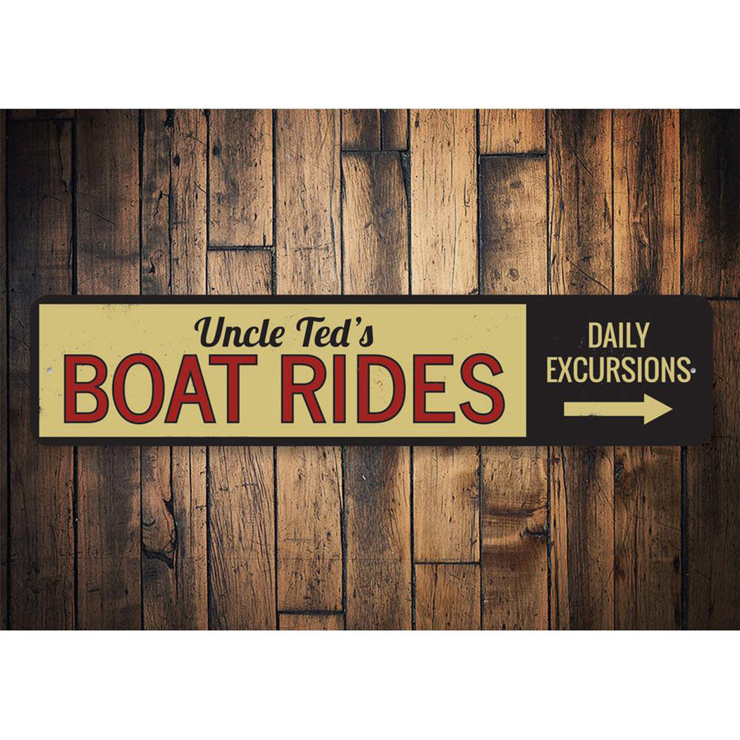 Boat Rides Directional Sign