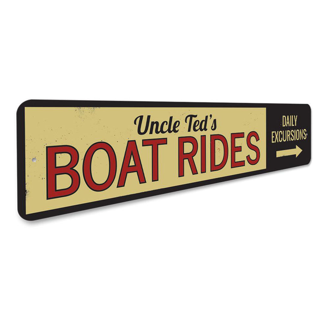 Boat Rides Directional Sign