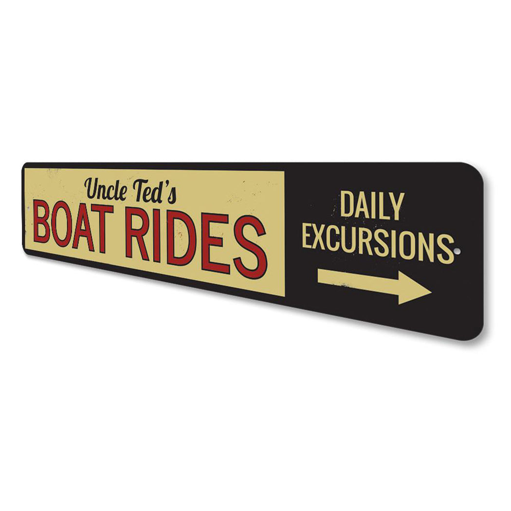 Boat Rides Directional Sign