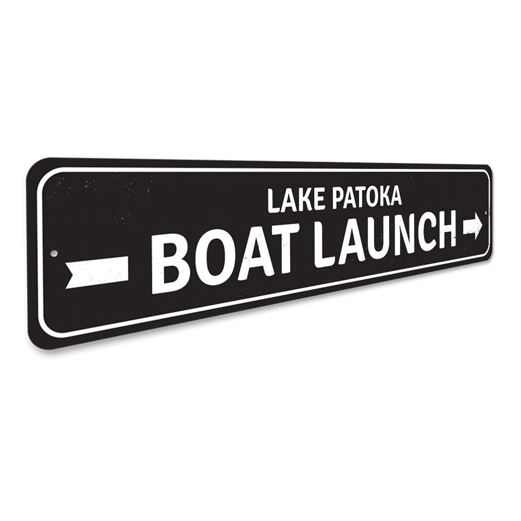 Boat Launch Arrow Sign