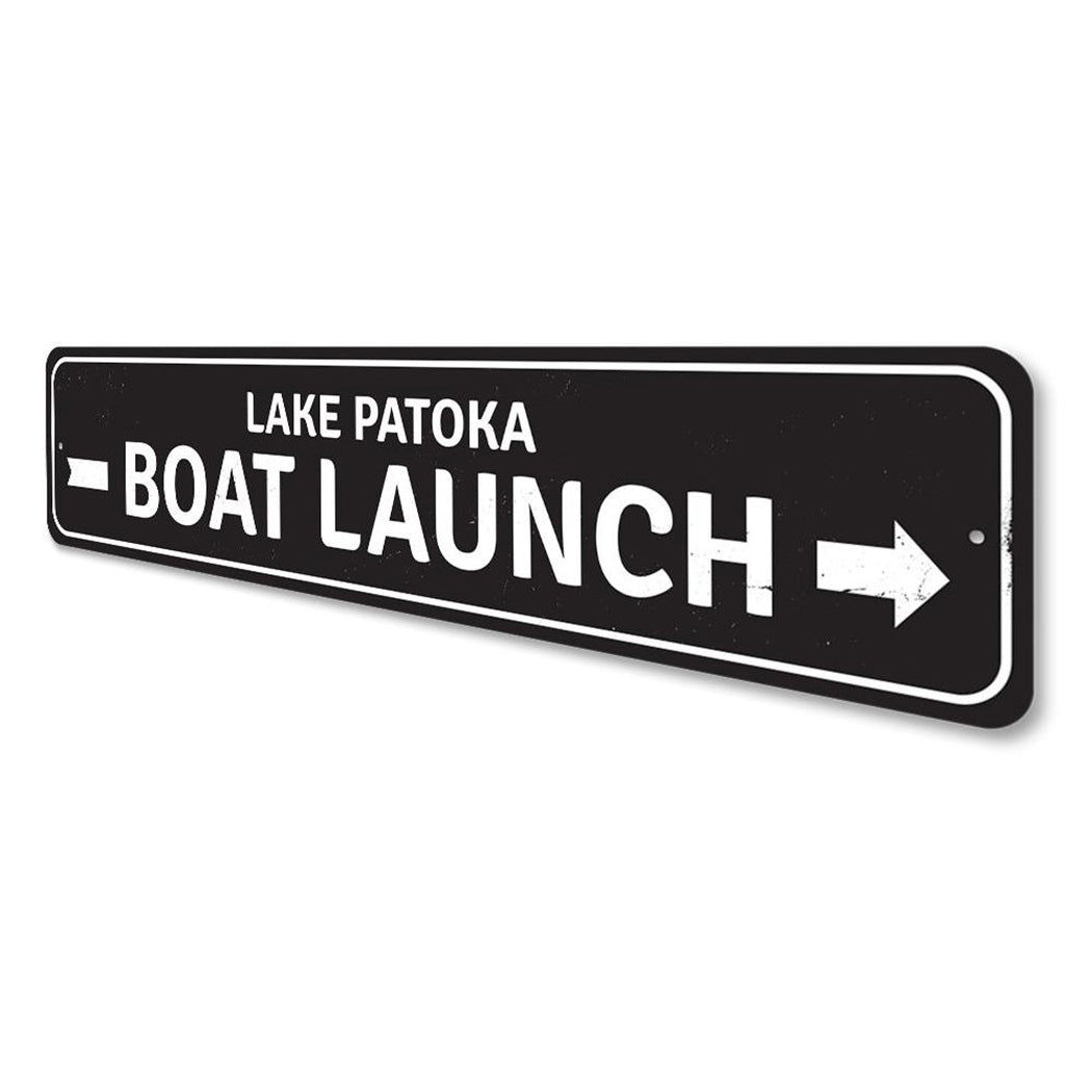 Boat Launch Arrow Sign