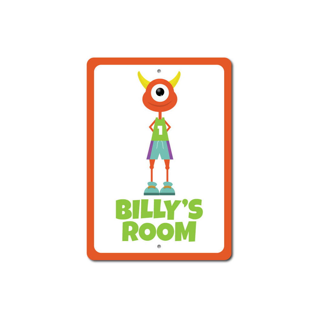 One Eyed Alien Character Sign