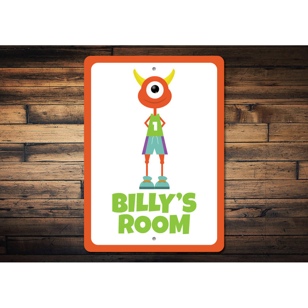 One Eyed Alien Character Sign