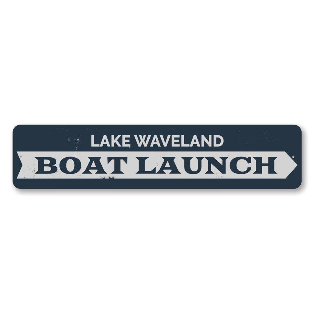 Boat Launch Metal Sign