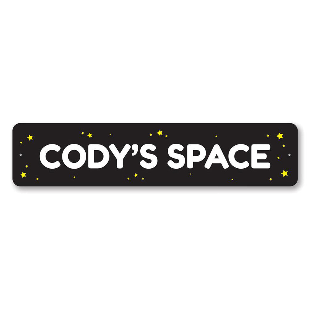 Kids Space Metal Sign