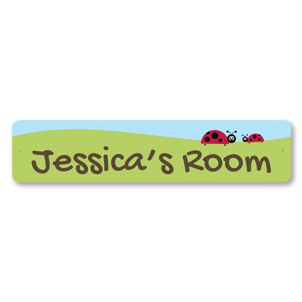 Ladybug Kids Room Metal Sign