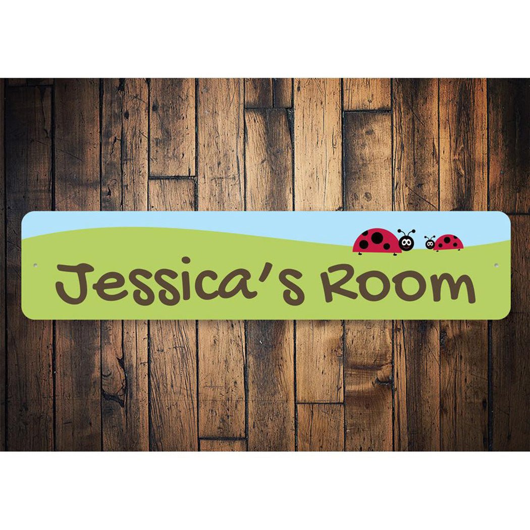 Ladybug Kids Room Sign