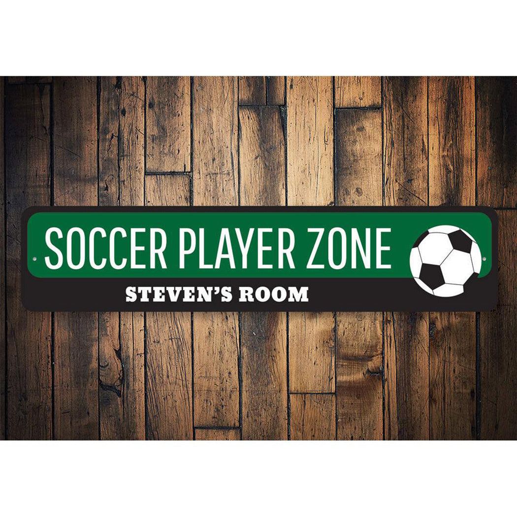 Soccer Player Zone Sign