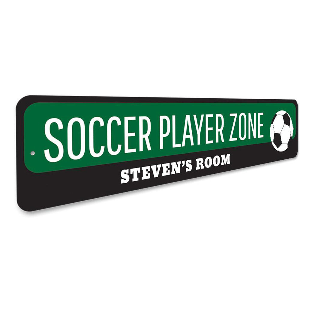 Soccer Player Zone Sign