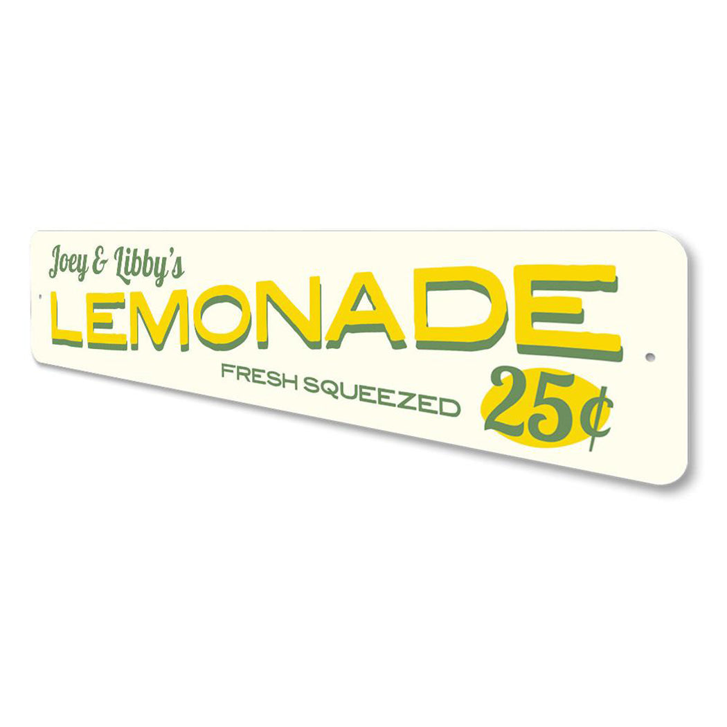 Lemonade 25 Cents Sign