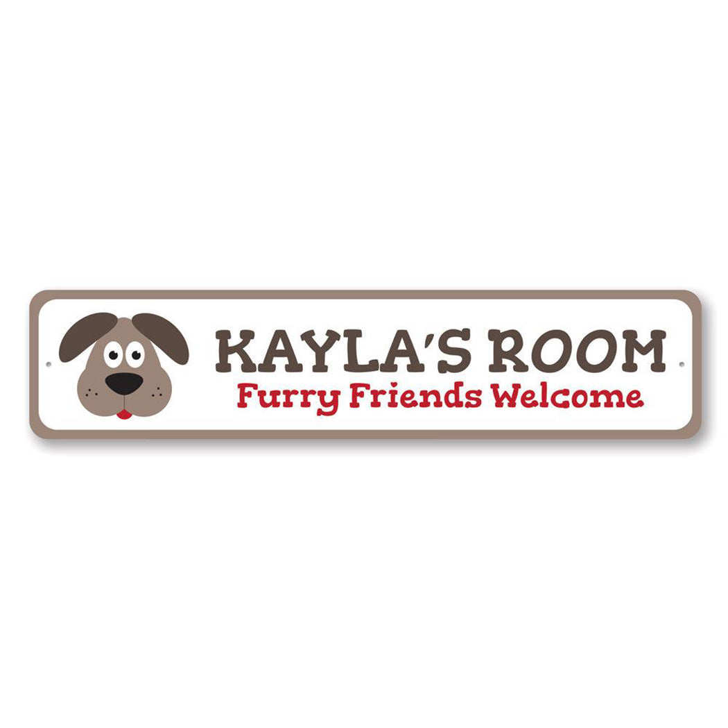 Puppy Kids Room Metal Sign