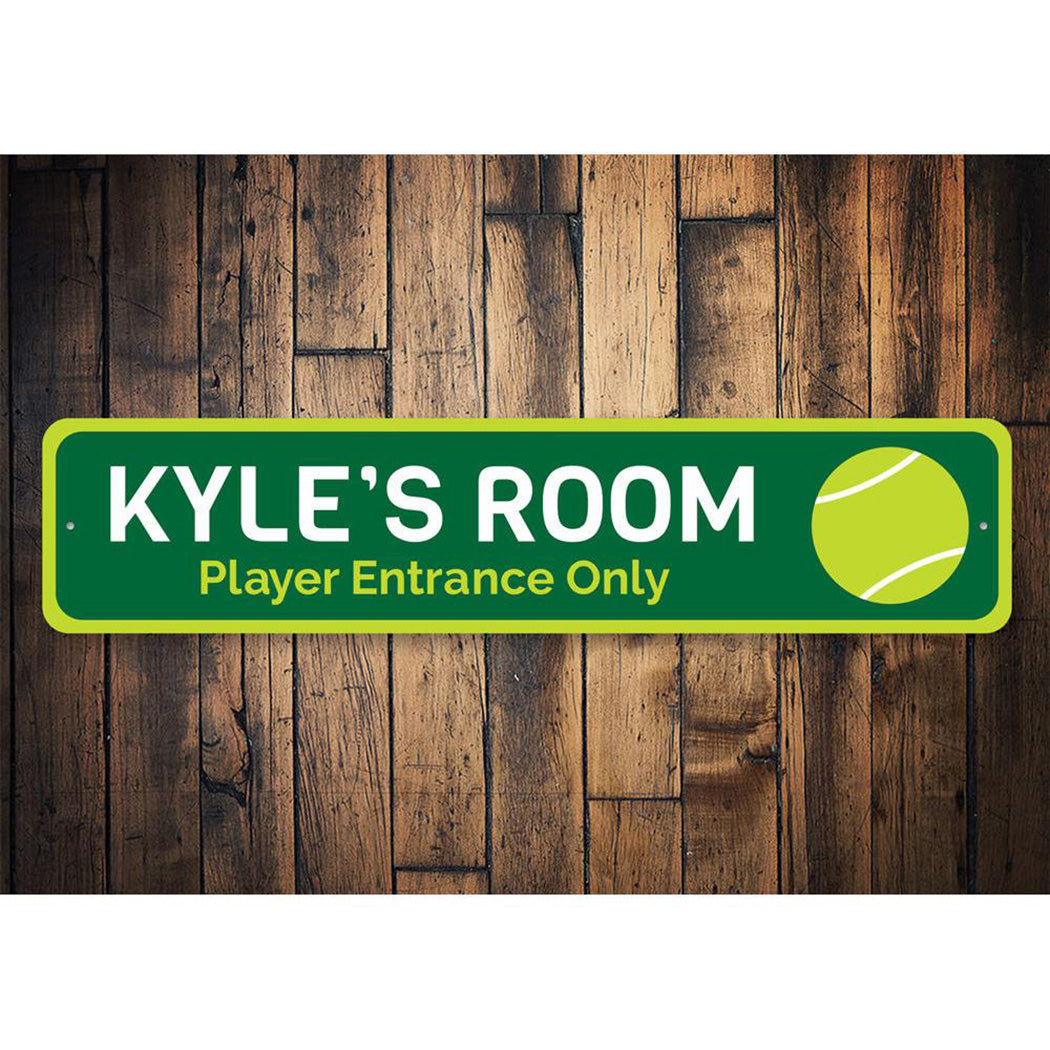 Tennis Player Entrance Only Sign