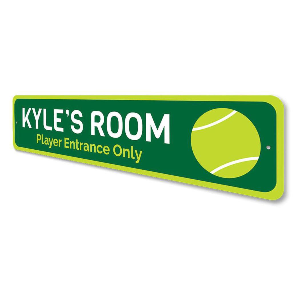Tennis Player Entrance Only Sign