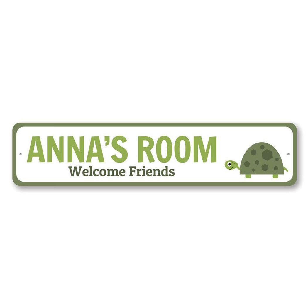 Turtle Kids Room Metal Sign