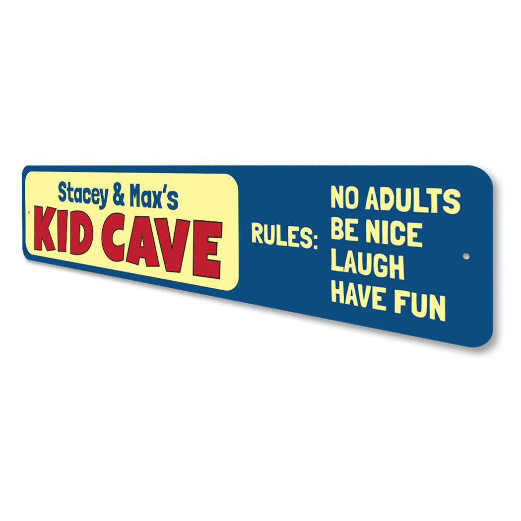 Kid Cave Rules Sign