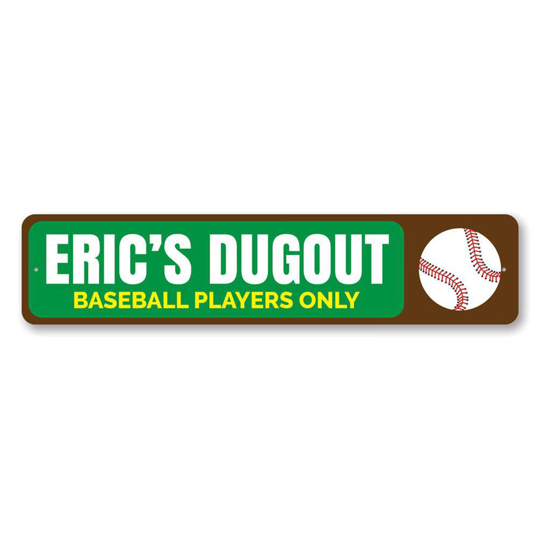 Baseball Dugout Metal Sign