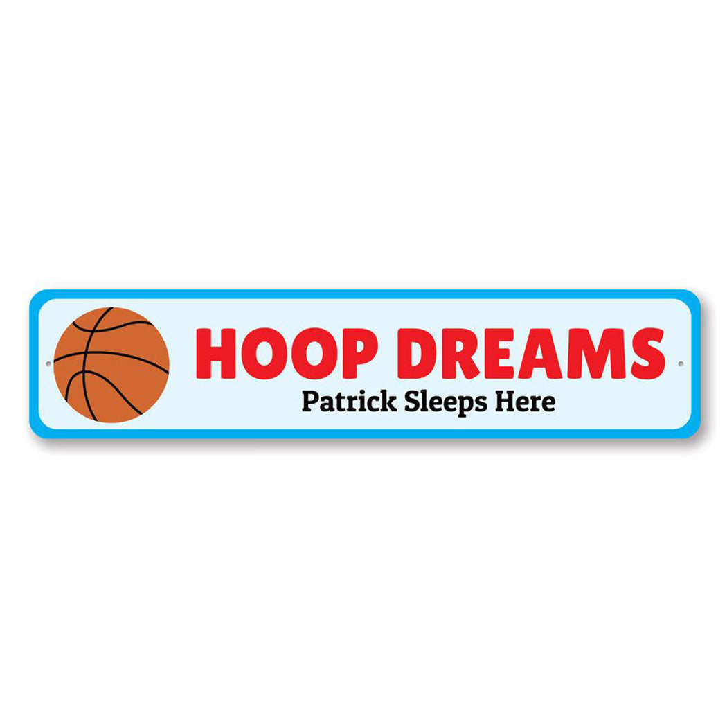 Basketball Bedroom Metal Sign