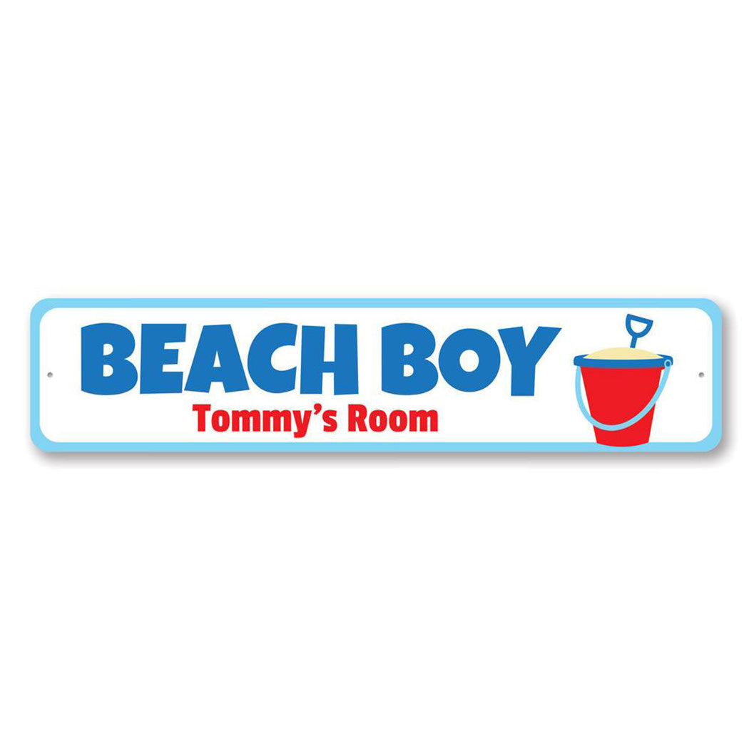 Beach Boy Metal Sign