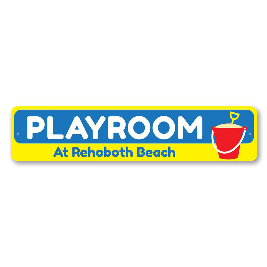 Beach Playroom Metal Sign