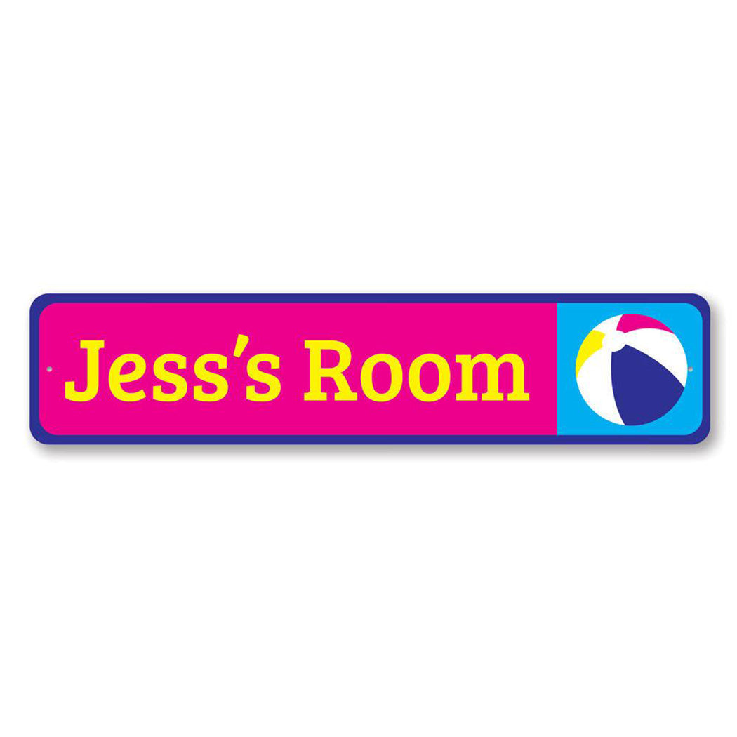 Beach Ball Kids Room Metal Sign