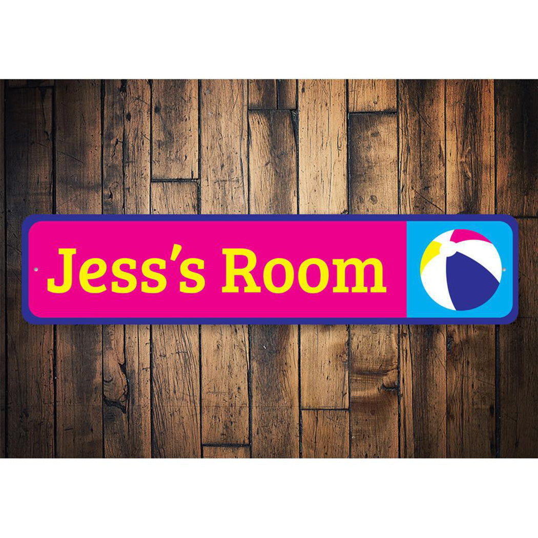 Beach Ball Kids Room Sign