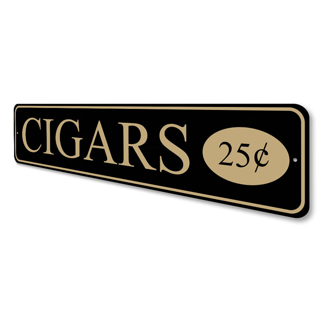 Cigars 25 Cents Sign