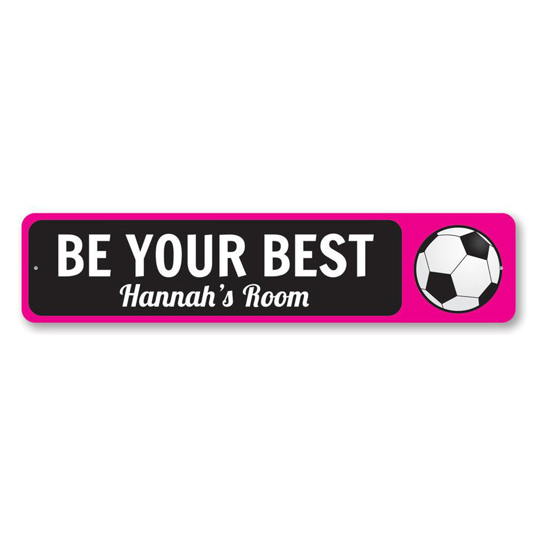 Soccer Ball Metal Sign