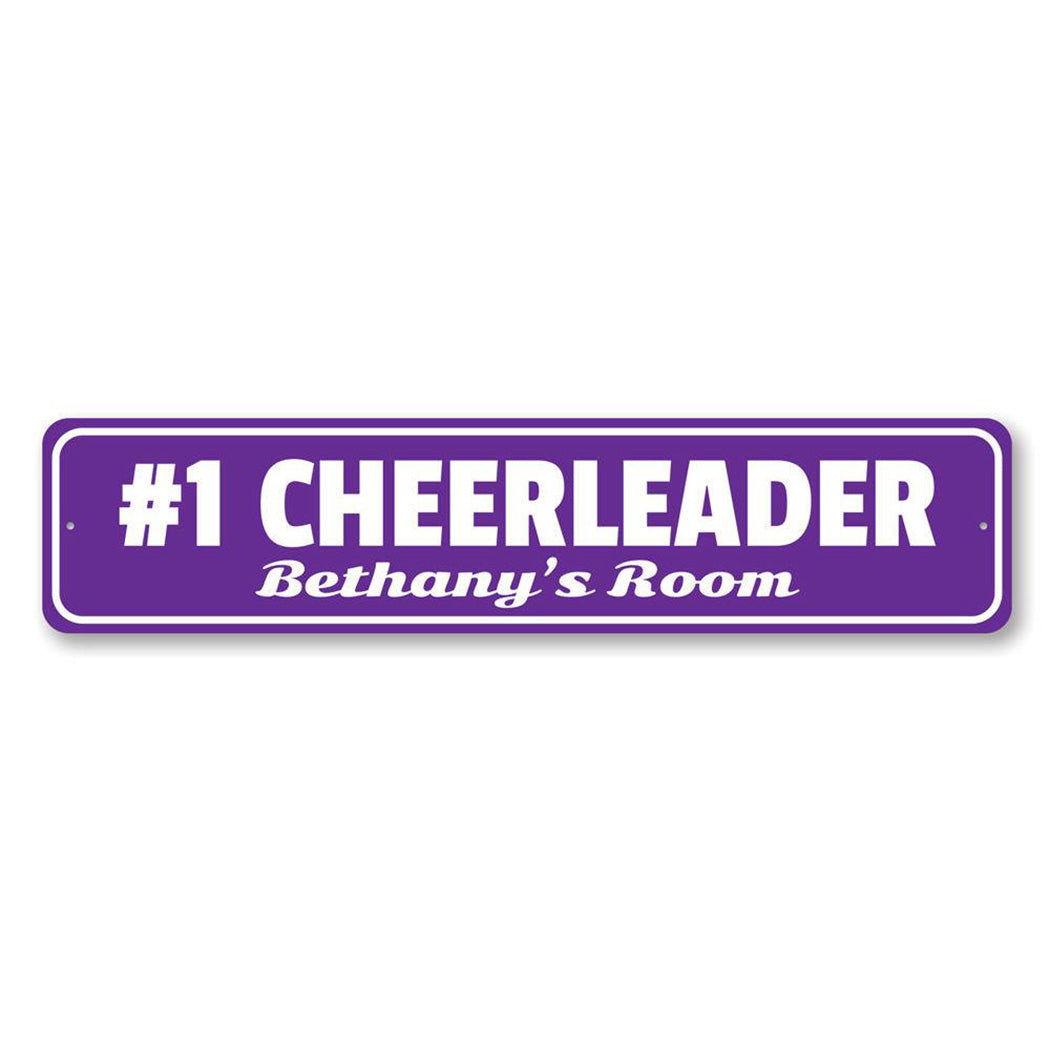 Cheerleader Metal Sign