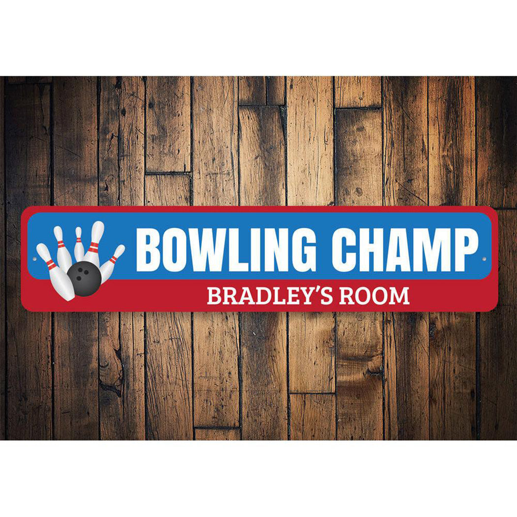 Bowling Champ Sign