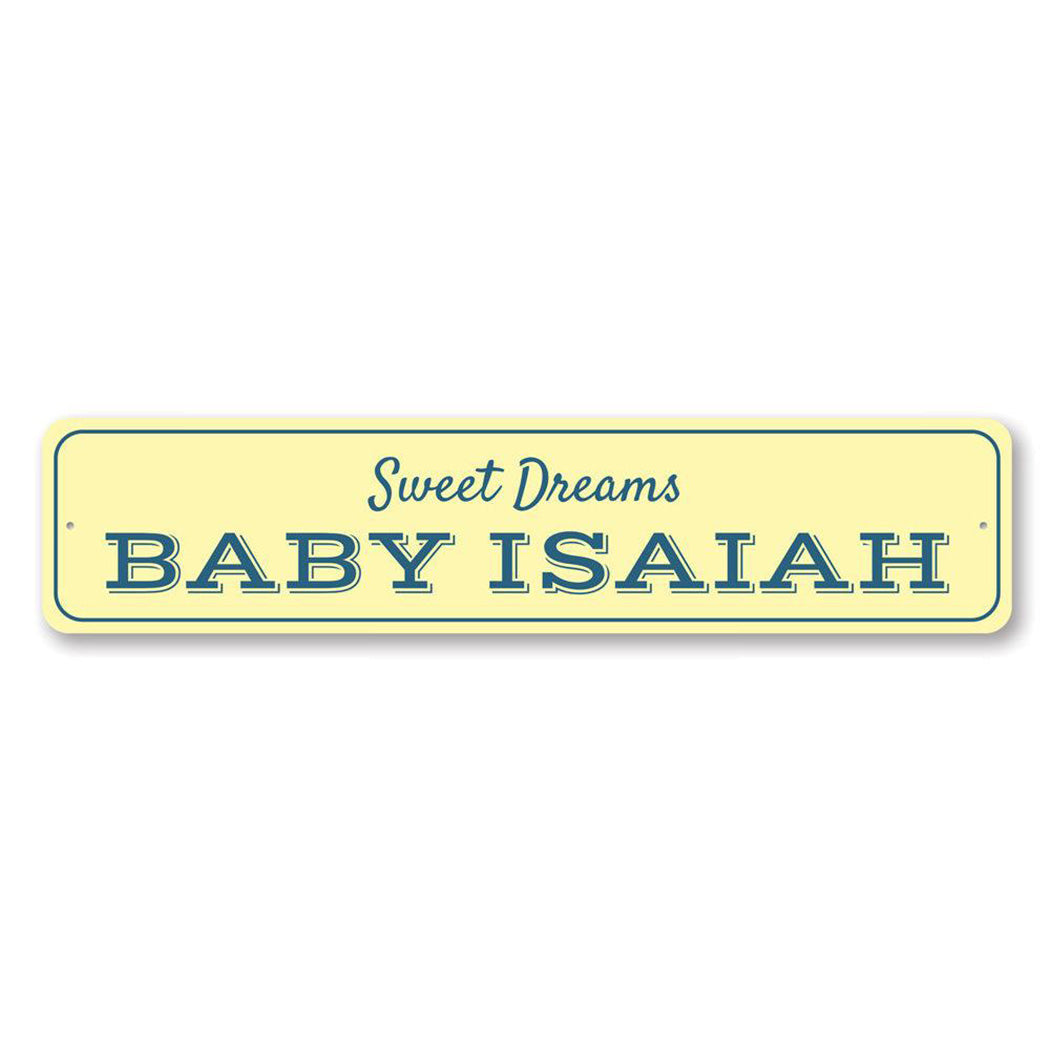 Sweet Dreams Baby Metal Sign