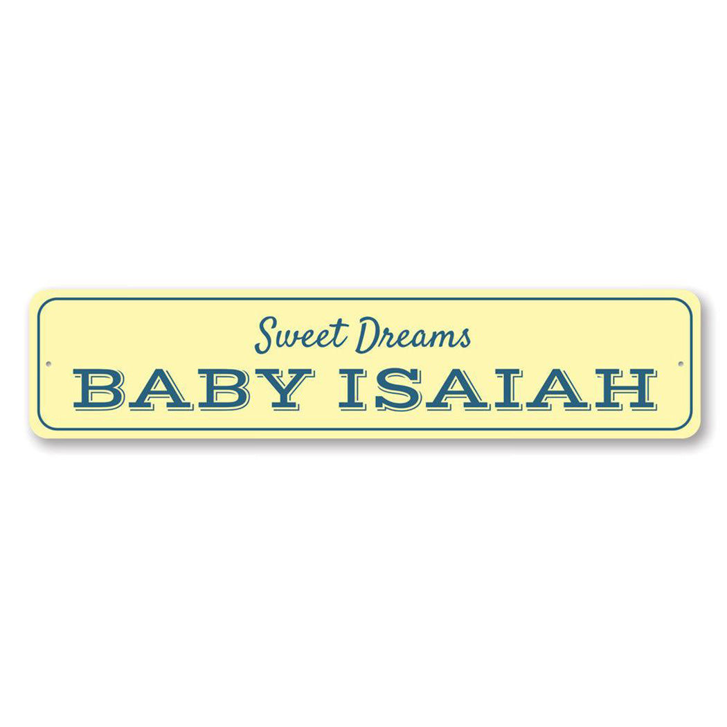 Sweet Dreams Baby Metal Sign