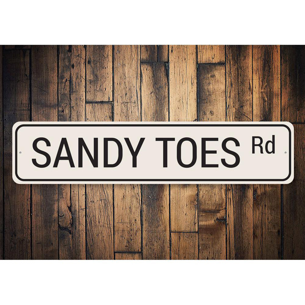Sandy Toes Road Sign