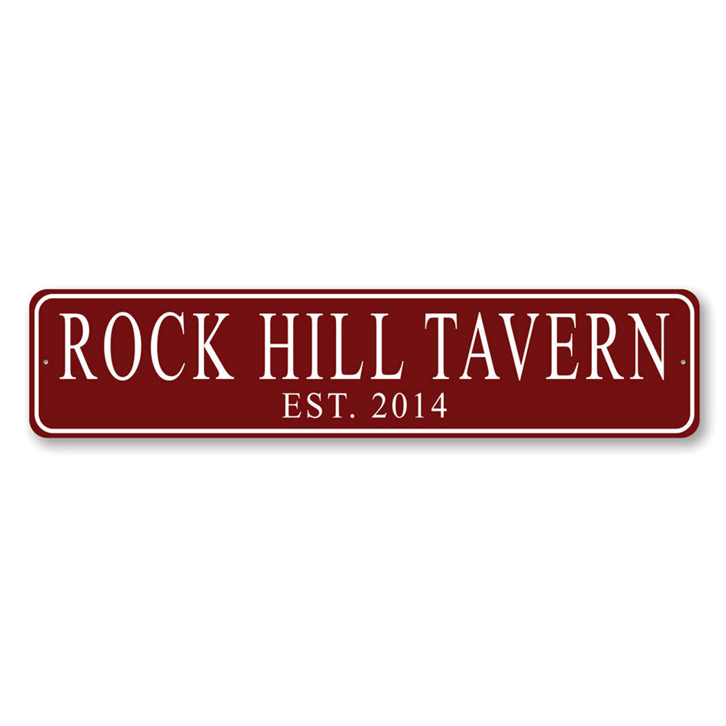 Custom Bar With Est Date Sign