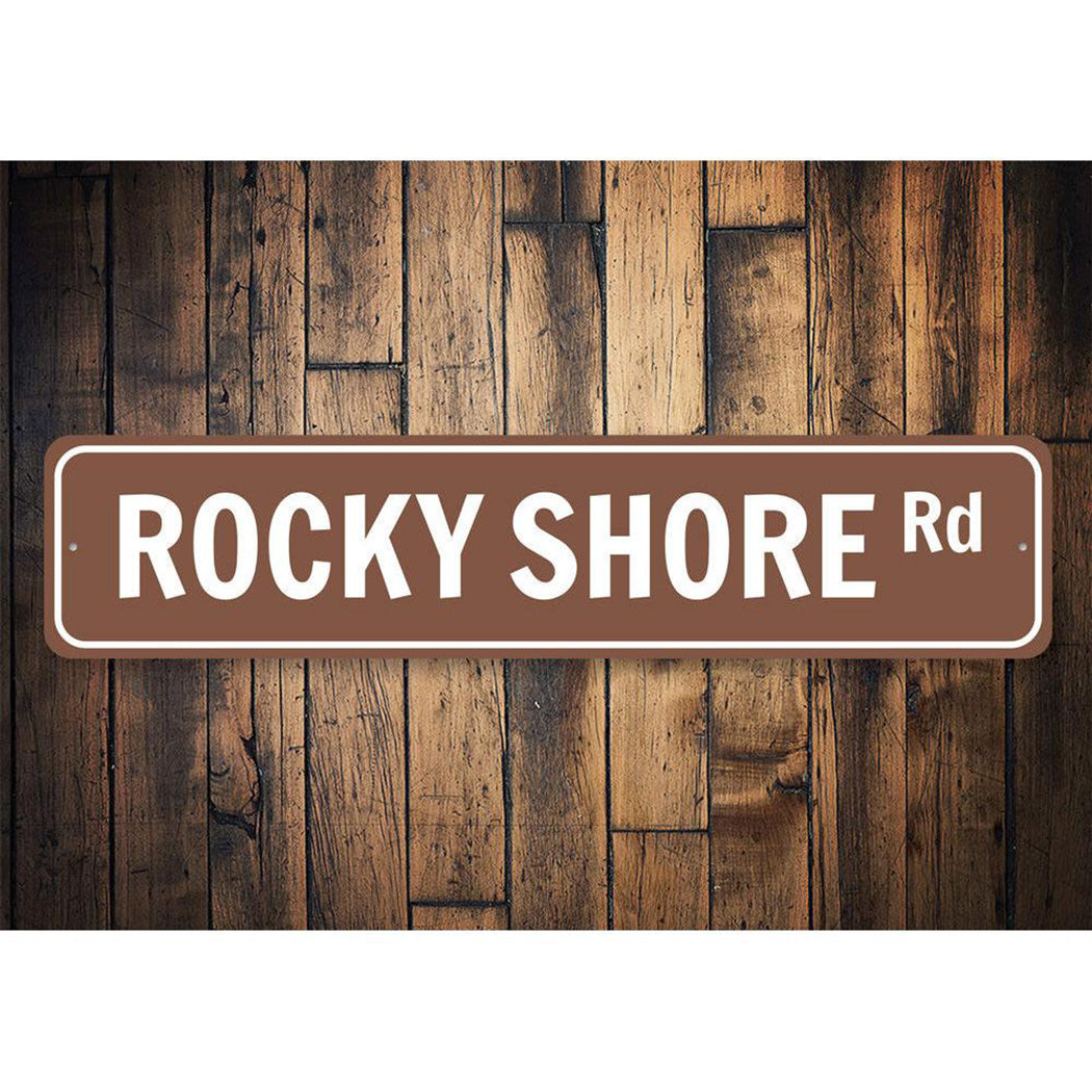 Rocky Shore Road Sign