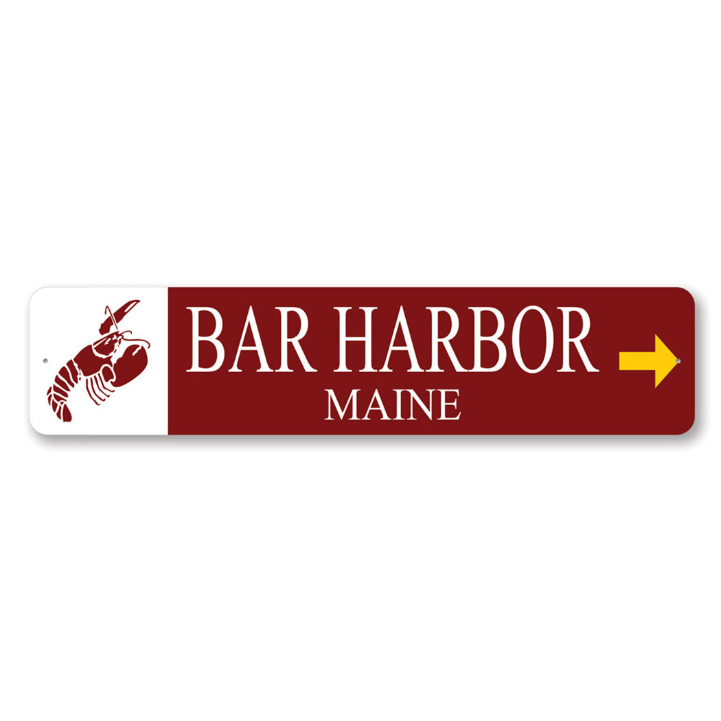Bar Harbor Maine Arrow Sign