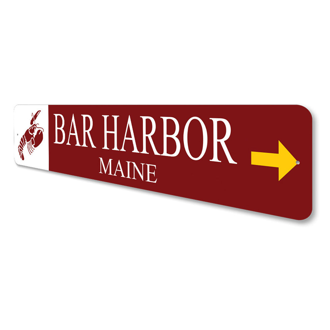 Bar Harbor Maine Arrow Sign