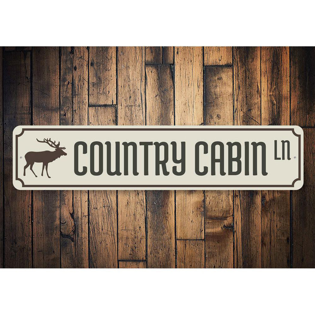 Country Cabin Lane Sign