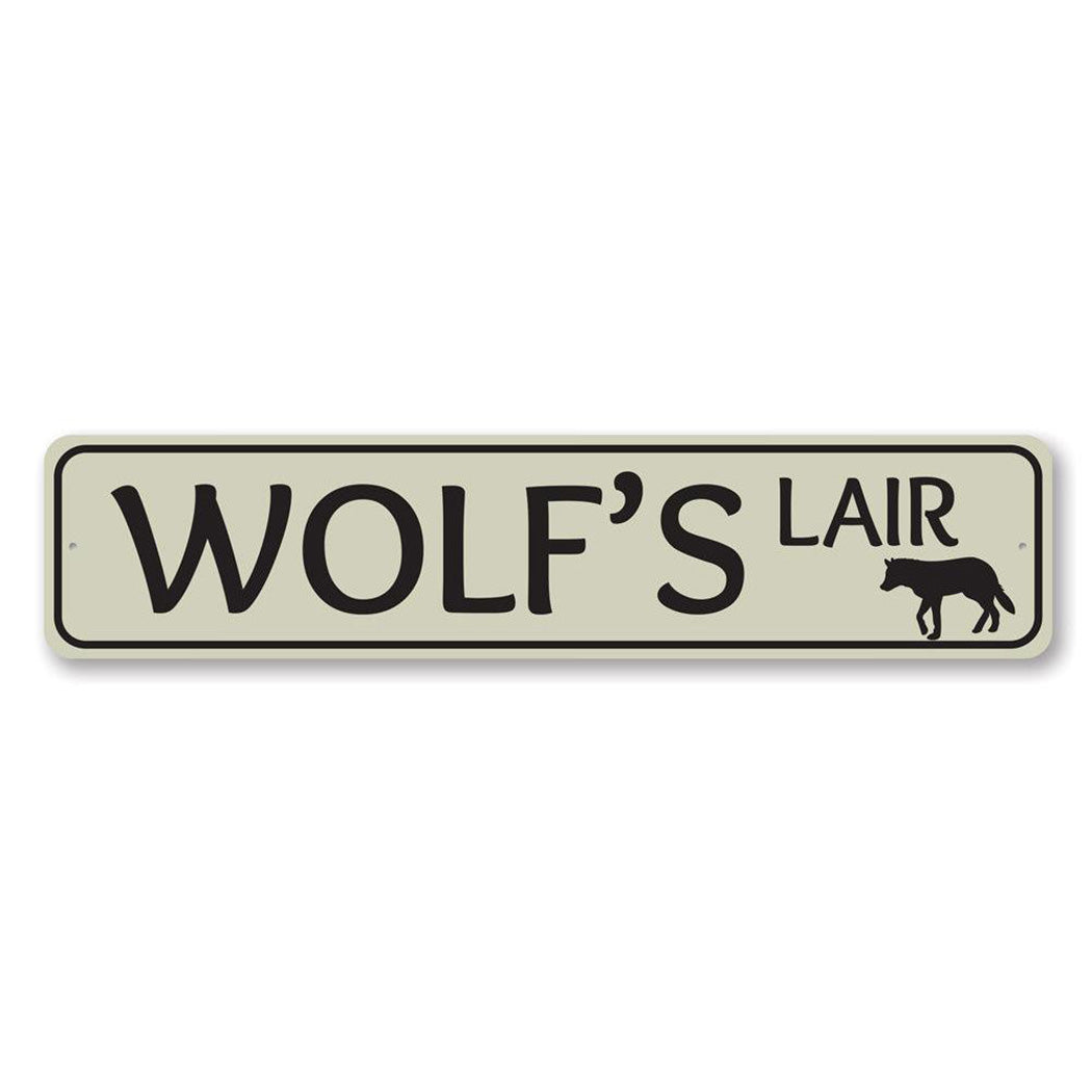 Wolf's Lair Metal Sign