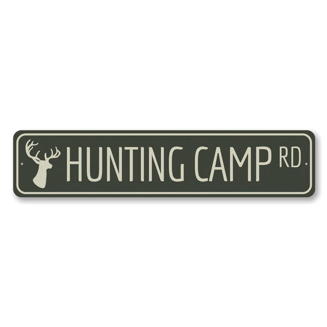 Hunting Camp Road Metal Sign