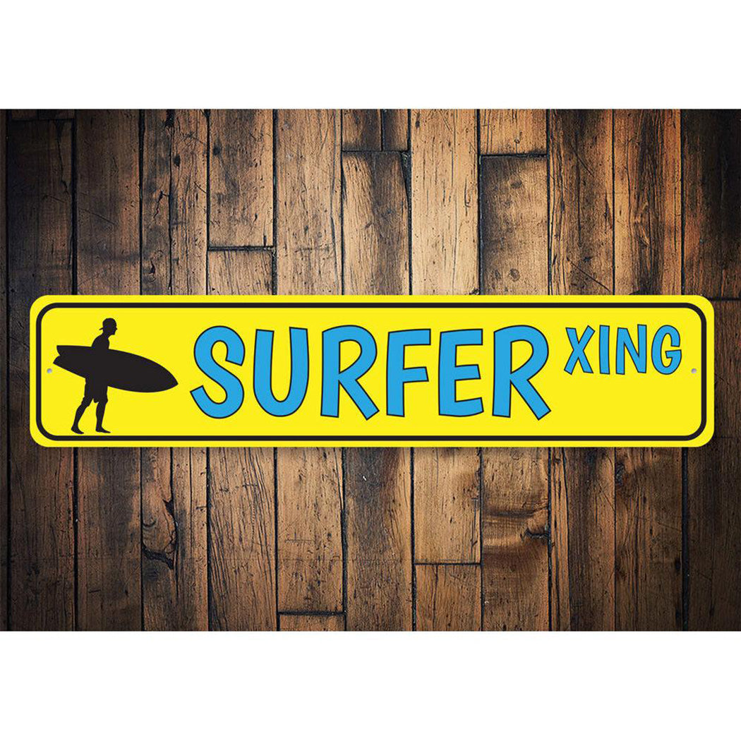 Surfer Crossing Sign