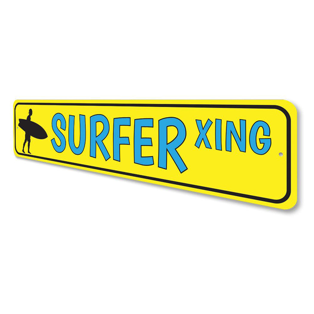 Surfer Crossing Sign