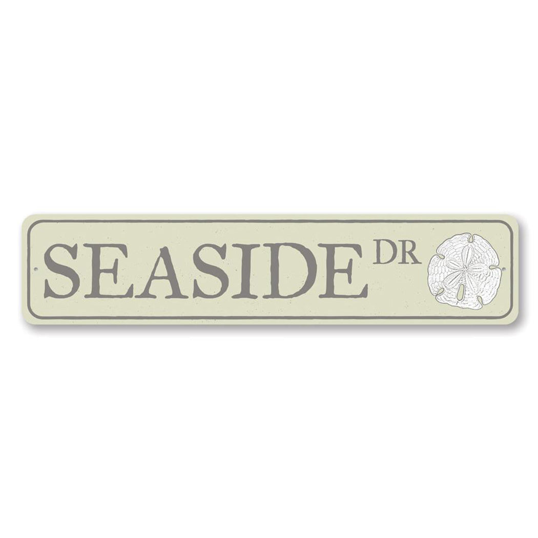 Seaside Drive Metal Sign