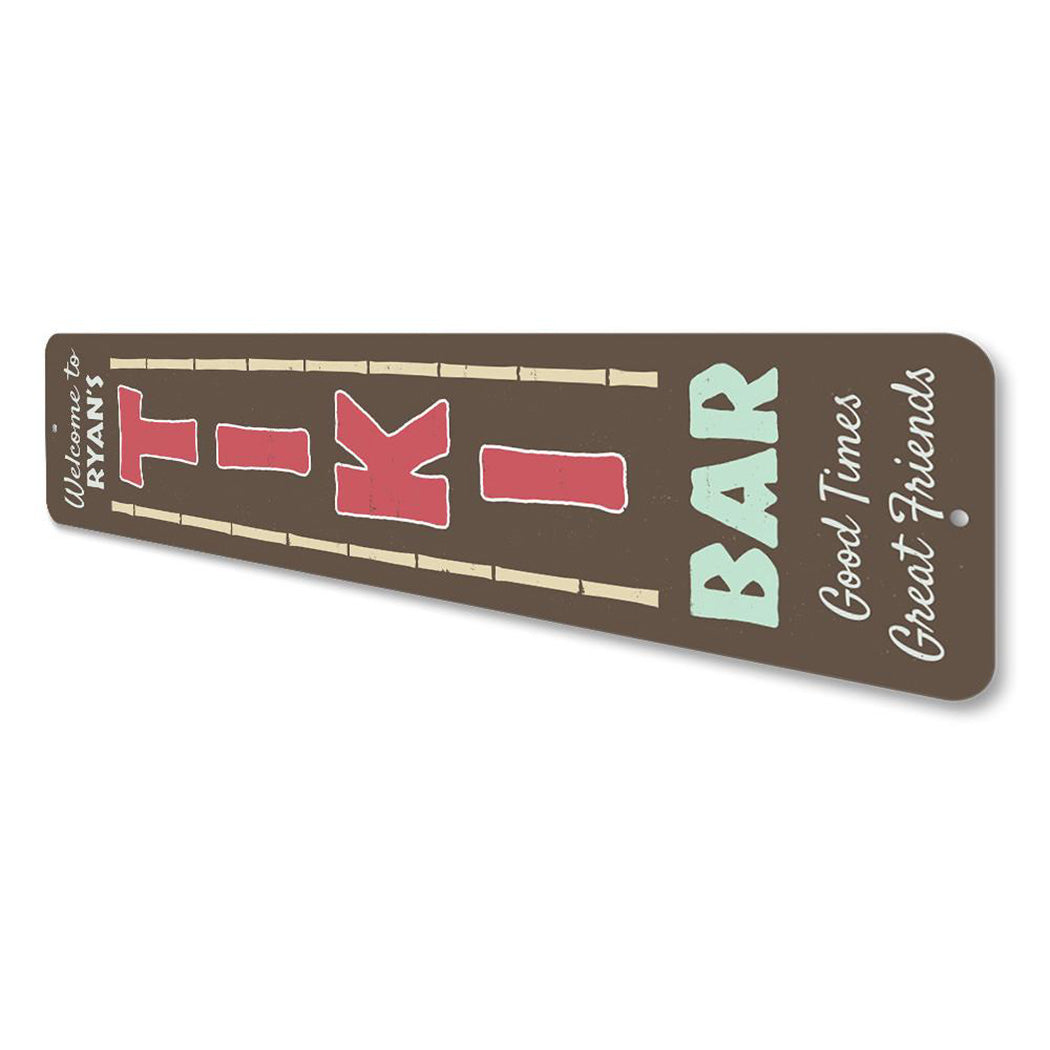 Tiki Bar Vertical Welcome Sign